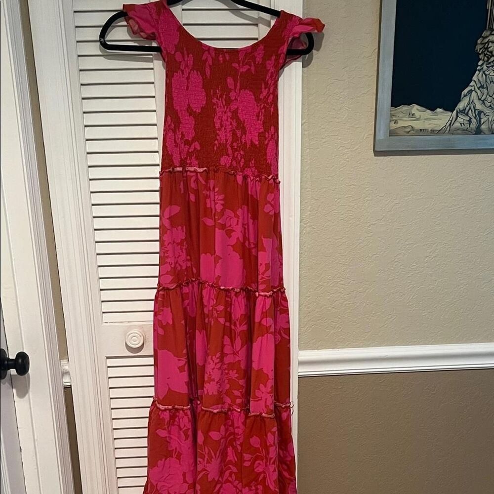 Abel The Label Women's Red and Pink Dress